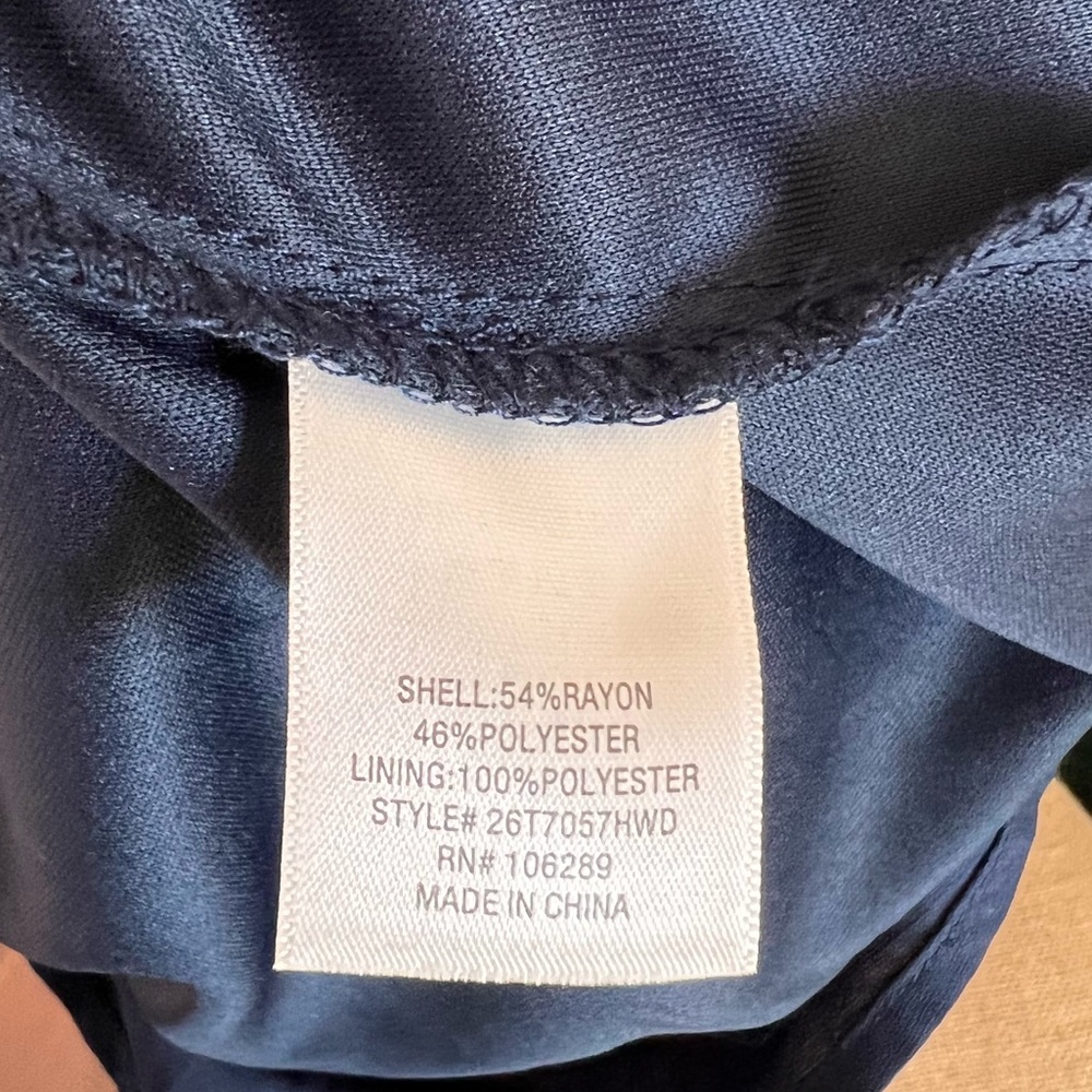 Navy Blue Button Surplice Open Back Romper - Picture 9 of 11